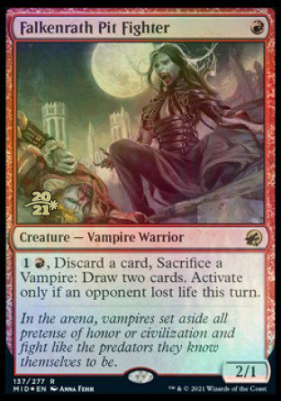Falkenrath Pit Fighter [Innistrad: Midnight Hunt Prerelease Promos] | Good Games Adelaide SA