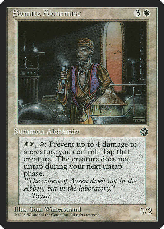 Samite Alchemist (Taysir Flavor Text) [Homelands] | Good Games Adelaide SA