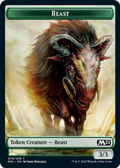 Human // Beast Double-sided Token (Challenger 2021) [Unique and Miscellaneous Promos] | Good Games Adelaide SA