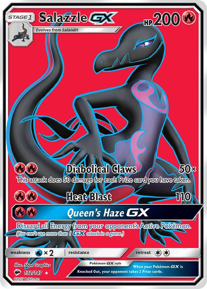 Salazzle GX Full Art 132/147 (SM - Burning Shadows)  - Holofoil | Good Games Adelaide SA