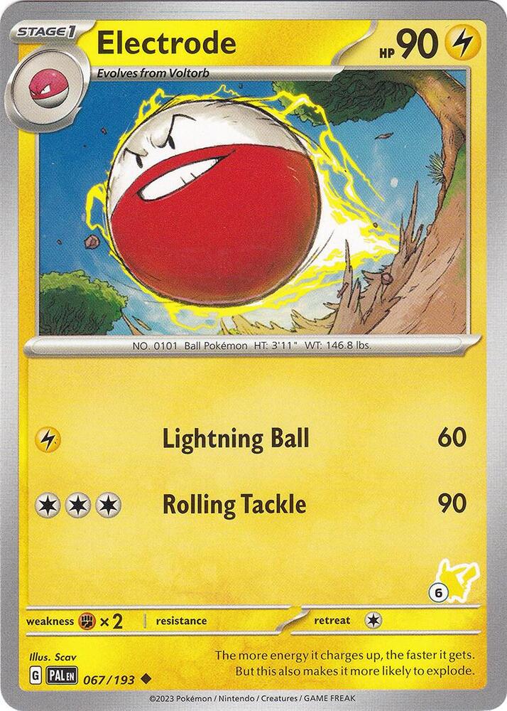 Electrode Pikachu 6 067/193 (Battle Academy 2024)  | Good Games Adelaide SA