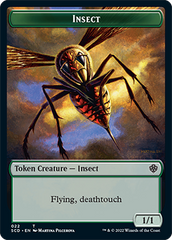 Insect // Human Warrior Double-Sided Token [Starter Commander Decks] | Good Games Adelaide SA