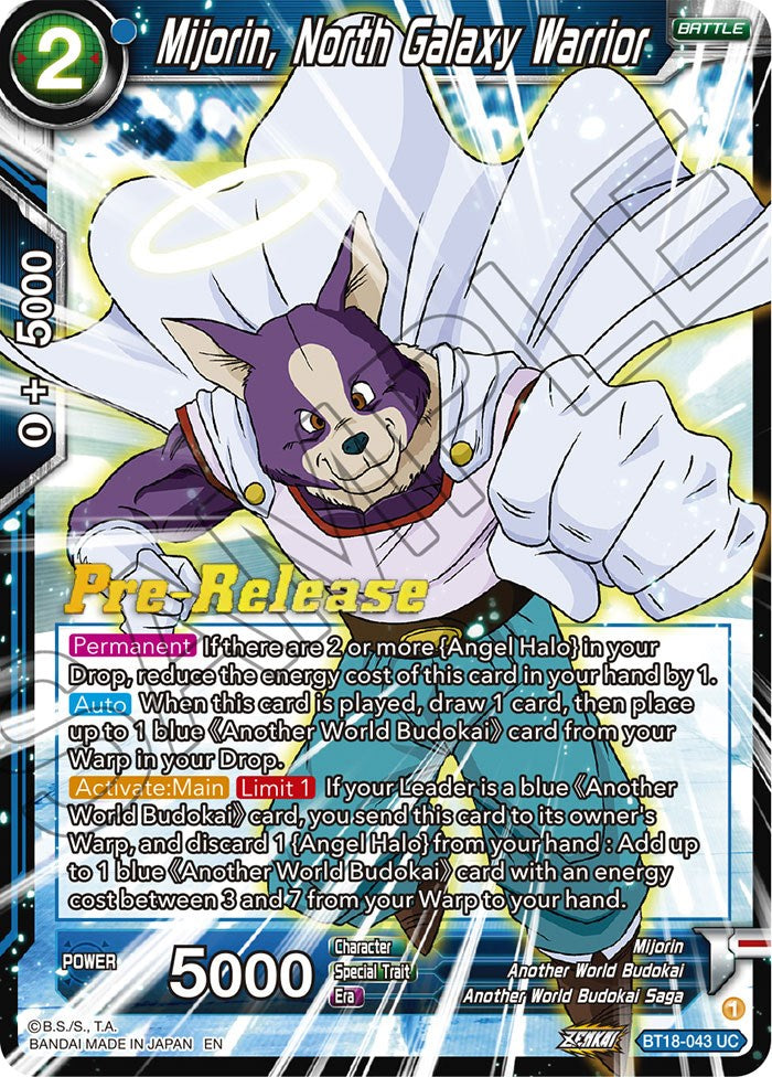 Mijorin, North Galaxy Warrior (BT18-043) [Dawn of the Z-Legends Prerelease Promos] | Good Games Adelaide SA