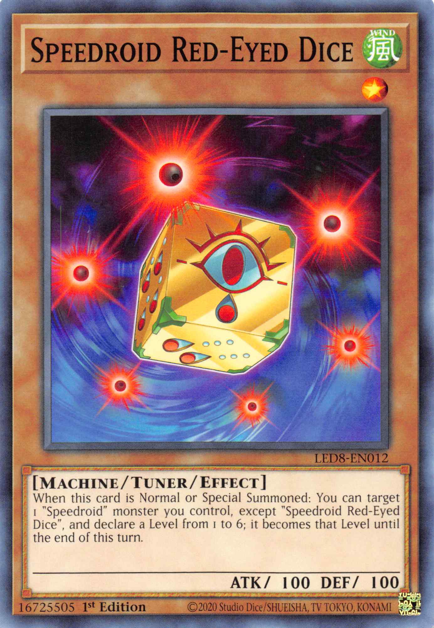 Speedroid Red-Eyed Dice [LED8-EN012] Common | Good Games Adelaide SA