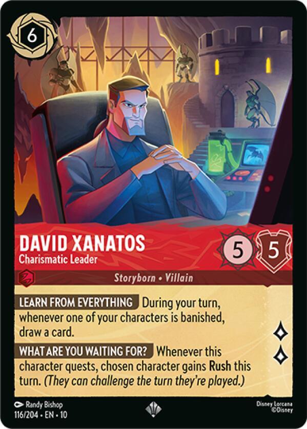 David Xanatos Charismatic Leader 116/204 (Whispers in the Well)  - Cold Foil | Good Games Adelaide SA