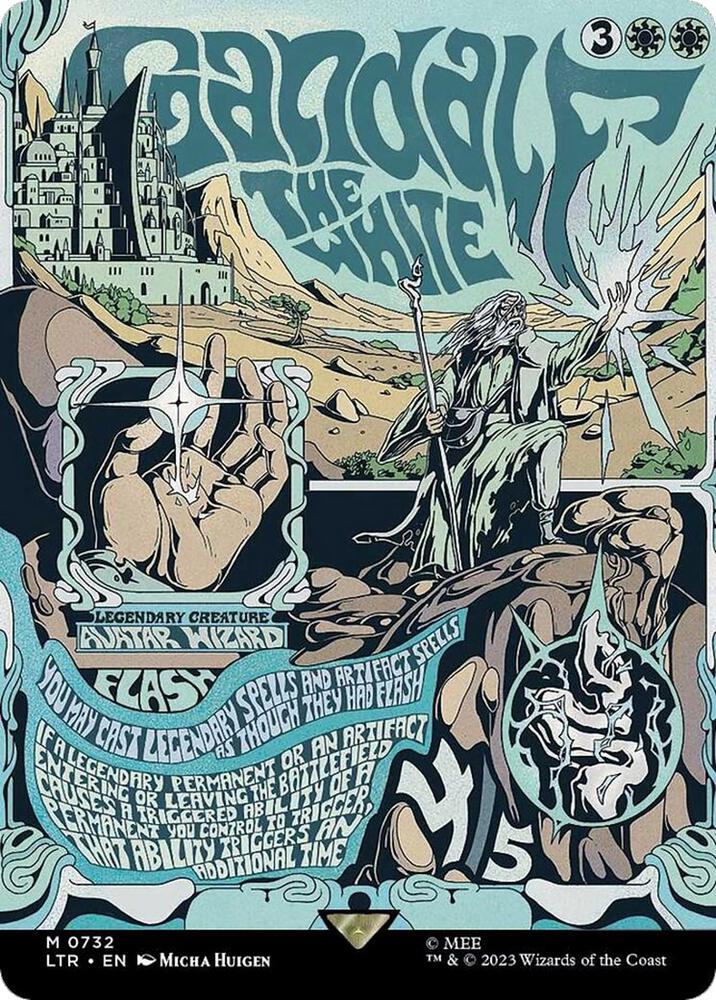 Gandalf the White 732 (Universes Beyond: The Lord of the Rings: Tales of Middle-earth)  - Borderless Poster | Good Games Adelaide SA