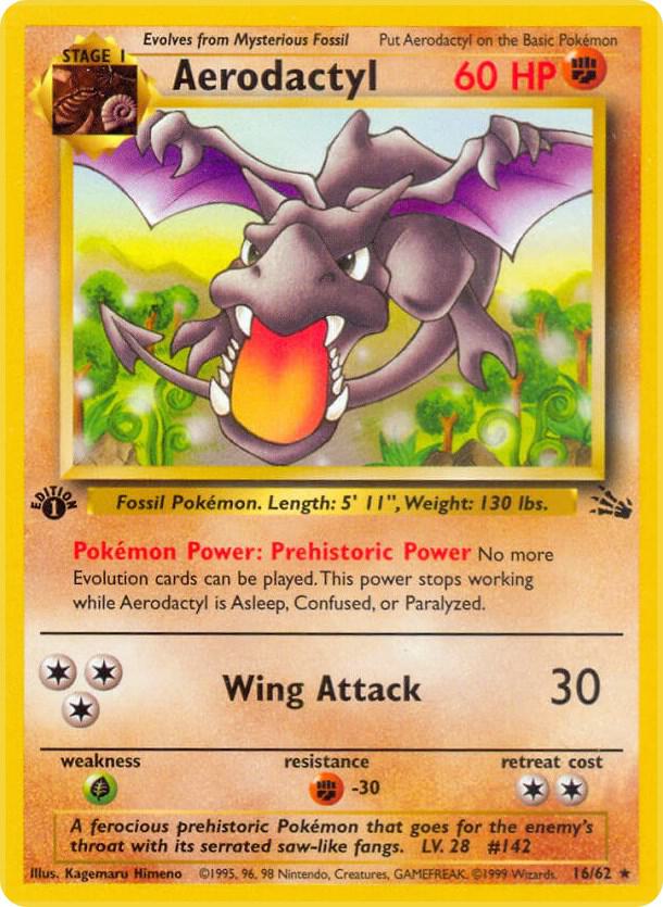 Aerodactyl 16/62 (Fossil)  - 1st Edition | Good Games Adelaide SA