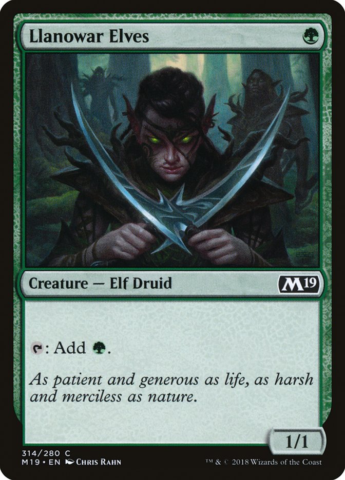 Llanowar Elves [Core Set 2019] | Good Games Adelaide SA