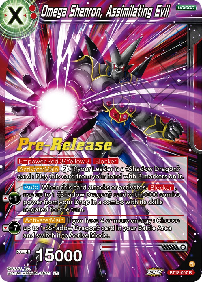 Omega Shenron, Assembling Evil (BT18-007) [Dawn of the Z-Legends Prerelease Promos] | Good Games Adelaide SA