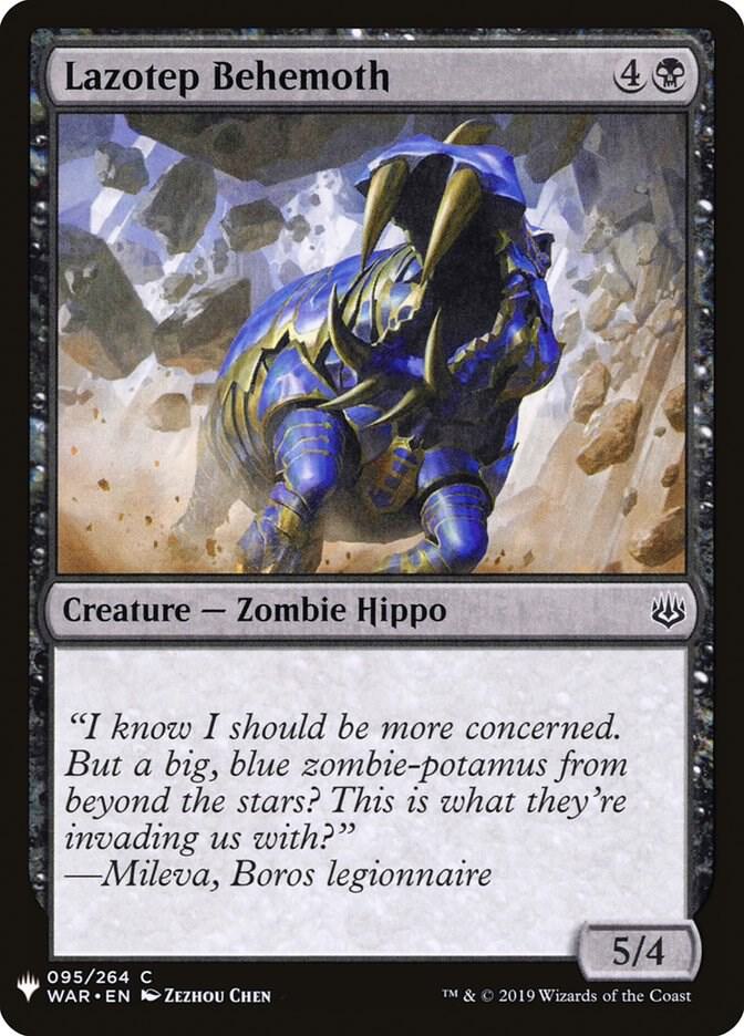 Lazotep Behemoth 95 (The List Reprints)  | Good Games Adelaide SA