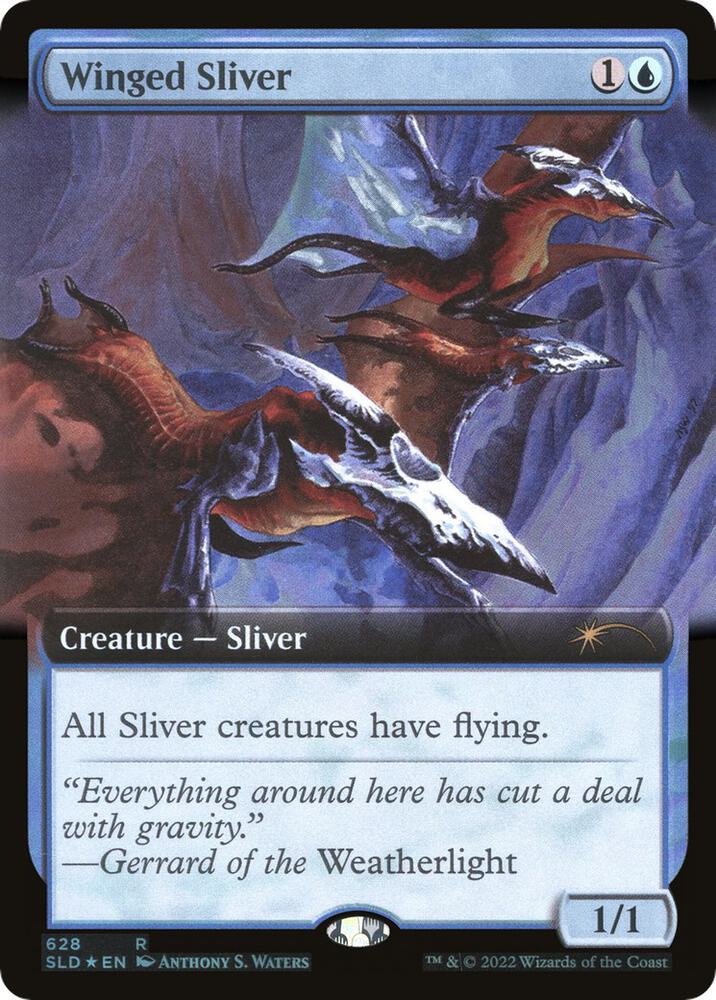 Winged Sliver Extended Art 628 (Secret Lair Drop Series)  - Foil | Good Games Adelaide SA