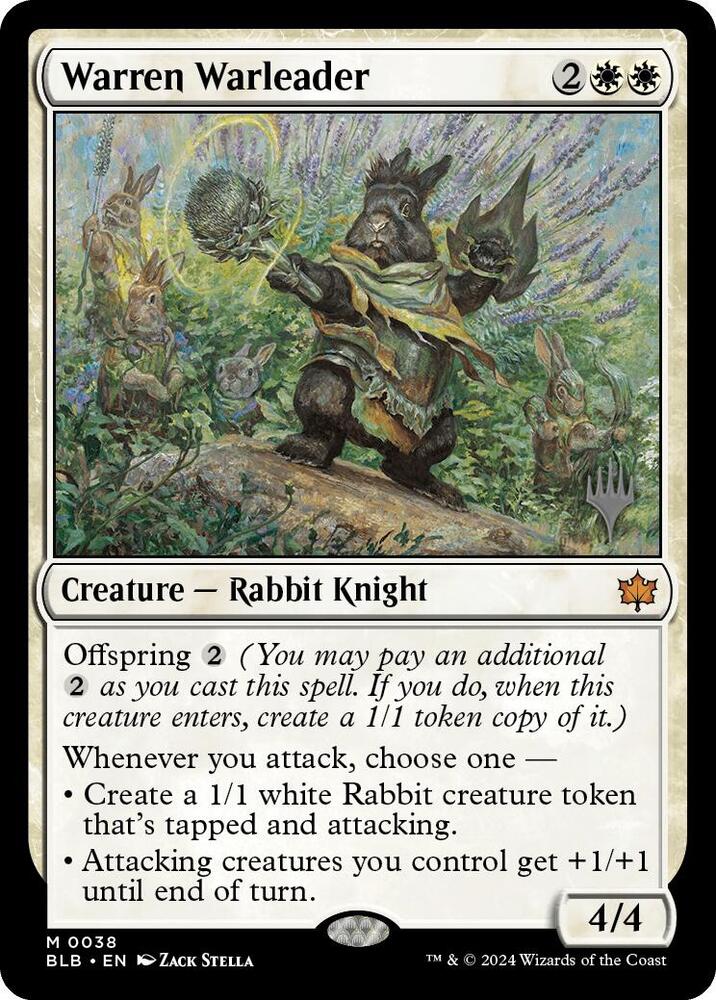 Warren Warleader 38 (Promo Pack: Bloomburrow)  - Foil | Good Games Adelaide SA