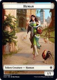 Human // Food (15) Double-sided Token [Throne of Eldraine Tokens] | Good Games Adelaide SA