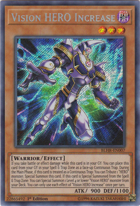 Vision Hero Increase [BLHR-EN007] Secret Rare | Good Games Adelaide SA