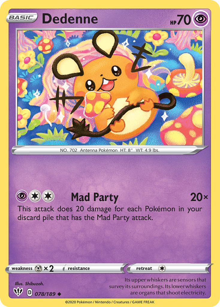 Dedenne (078/189) [Sword & Shield: Darkness Ablaze] | Good Games Adelaide SA