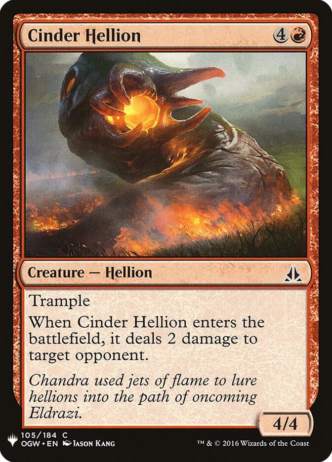 Cinder Hellion 105 (The List Reprints)  | Good Games Adelaide SA