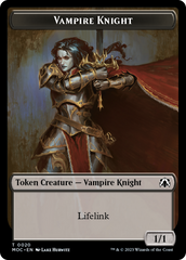 Vampire Knight // Soldier Double-Sided Token [March of the Machine Commander Tokens] | Good Games Adelaide SA