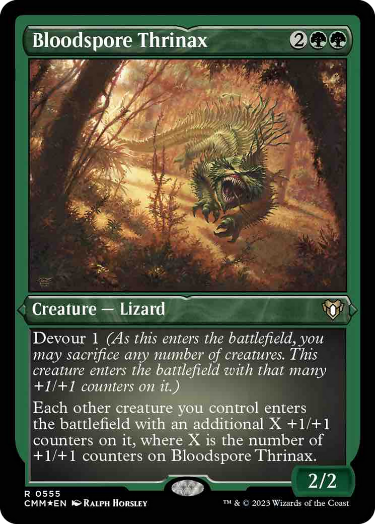 Bloodspore Thrinax (Foil Etched) [Commander Masters] | Good Games Adelaide SA