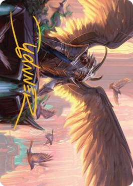 Falco Spara Pactweaver Art Card 25 81 Gold Stamped Signature 25 (Art Series: Streets of New Capenna)  | Good Games Adelaide SA