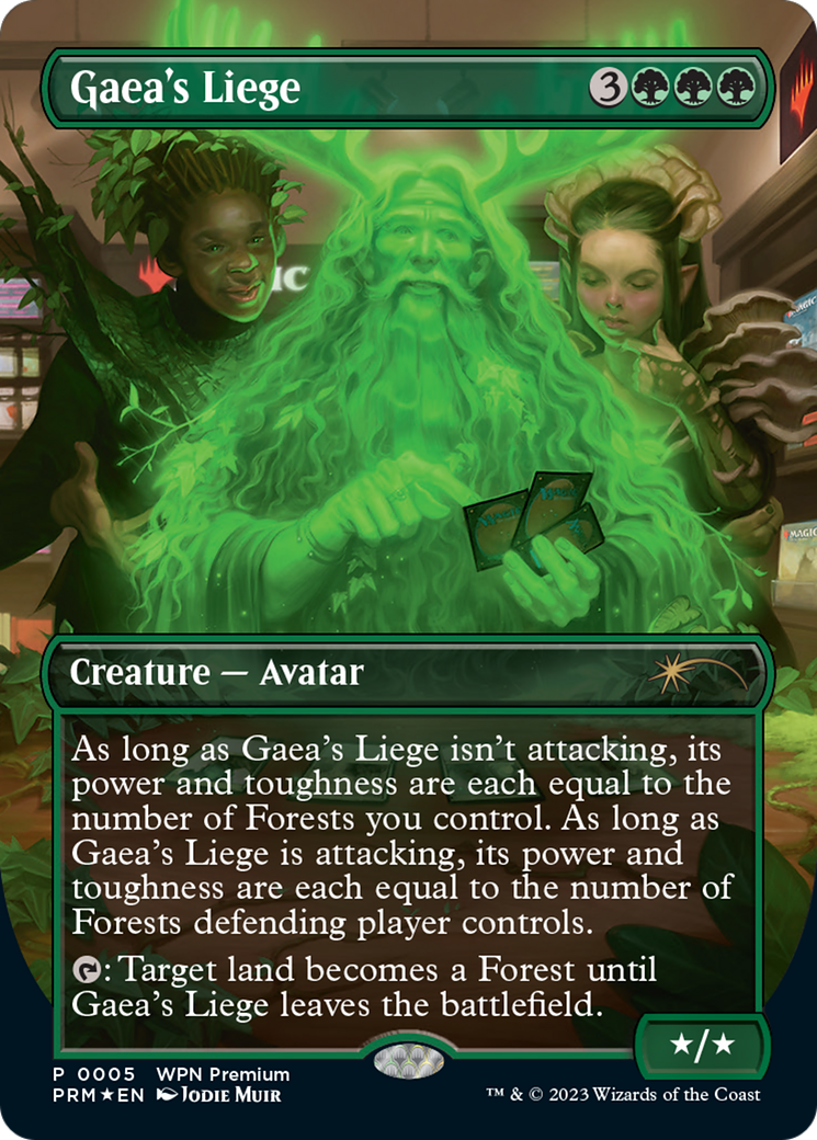 Gaea's Liege (Borderless) [Wizards Play Network 2024] | Good Games Adelaide SA