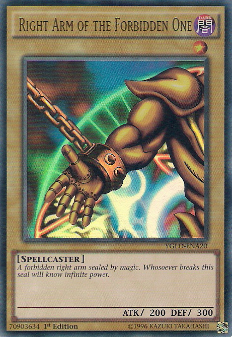 Right Arm of the Forbidden One [YGLD-ENA20] Ultra Rare | Good Games Adelaide SA