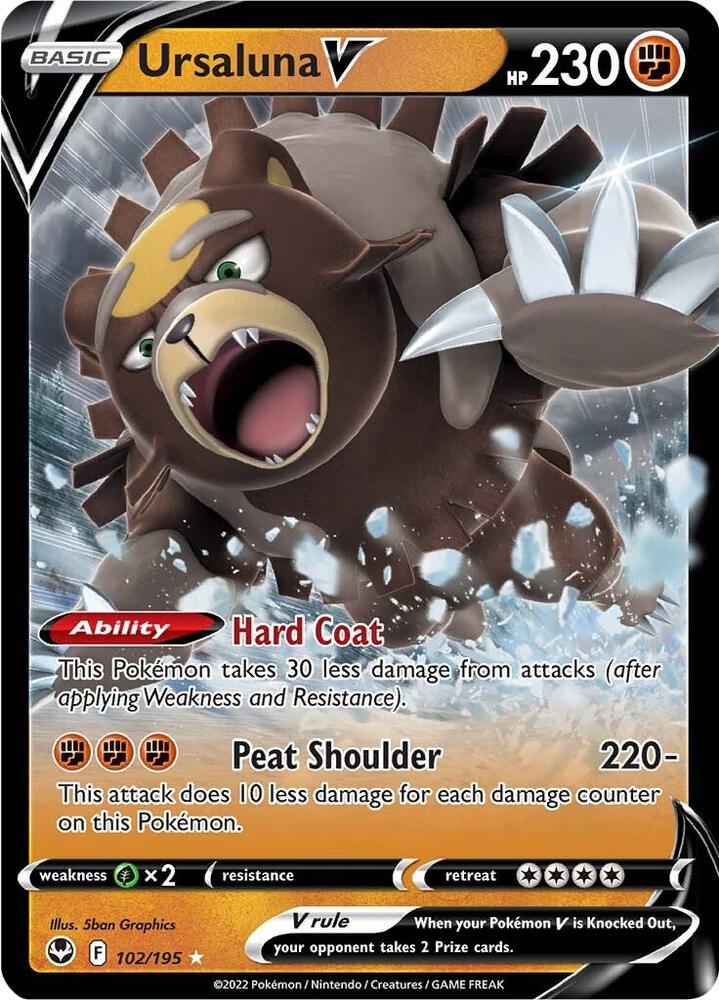 Ursaluna V 102/195 (SWSH12: Silver Tempest)  - Holofoil | Good Games Adelaide SA