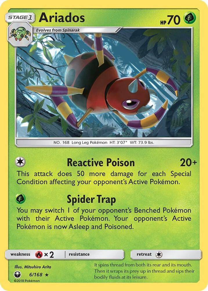 Ariados 6/168 (SM - Celestial Storm)  - Holofoil | Good Games Adelaide SA