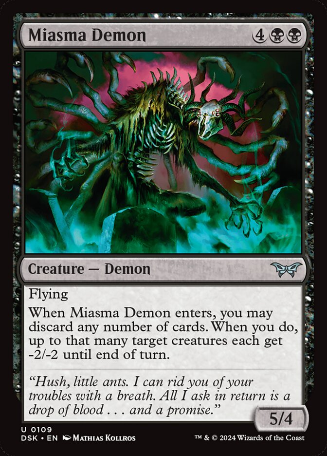 Miasma Demon 109 (Duskmourn: House of Horror)  | Good Games Adelaide SA