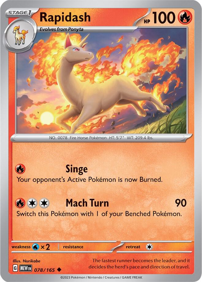 Rapidash 078/165 (SV: Scarlet & Violet 151)  | Good Games Adelaide SA