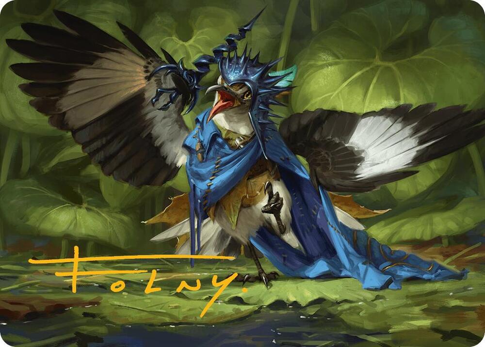 Mockingbird Art Card Gold Stamped Signature 9 (Art Series: Bloomburrow)  | Good Games Adelaide SA