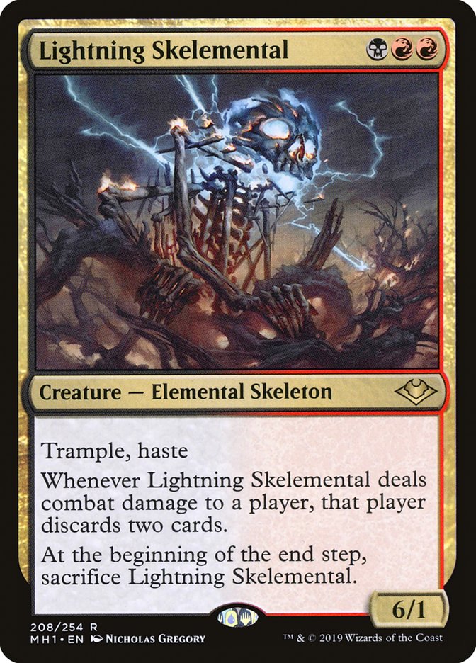 Lightning Skelemental 208 (Modern Horizons)  - Foil | Good Games Adelaide SA