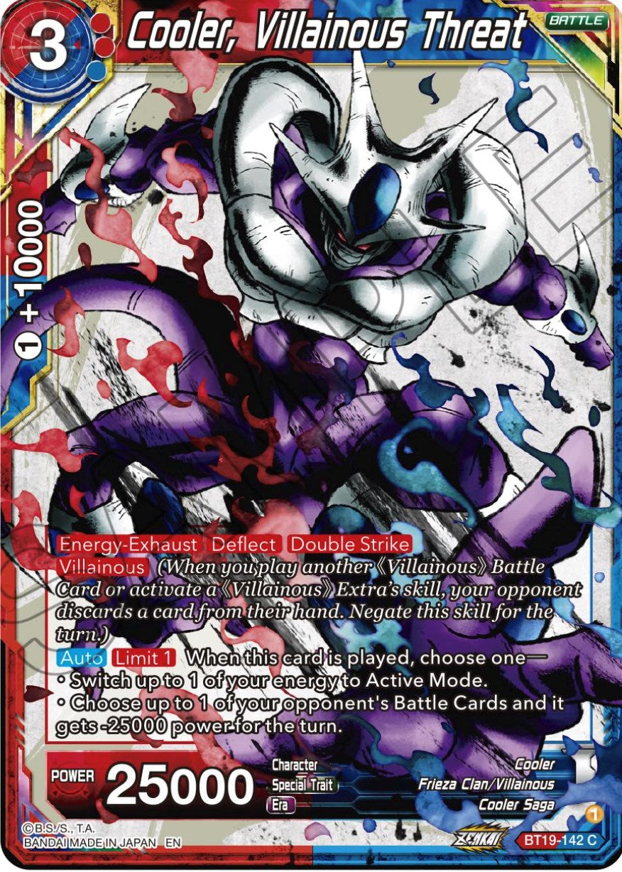 Cooler, Villainous Threat (BT19-142) [Fighter's Ambition] | Good Games Adelaide SA