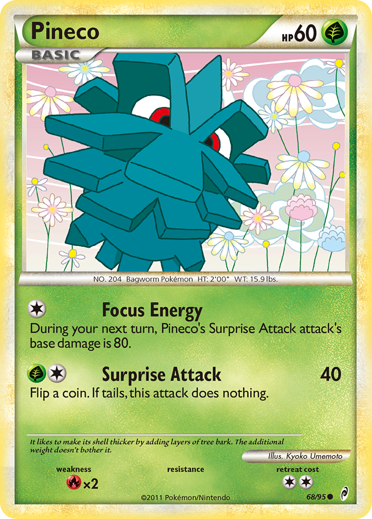 Pineco (68/95) [HeartGold & SoulSilver: Call of Legends] | Good Games Adelaide SA