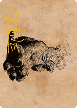 Wilson, Refined Grizzly Art Card (Gold-Stamped Signature) [Commander Legends: Battle for Baldur's Gate Art Series] | Good Games Adelaide SA