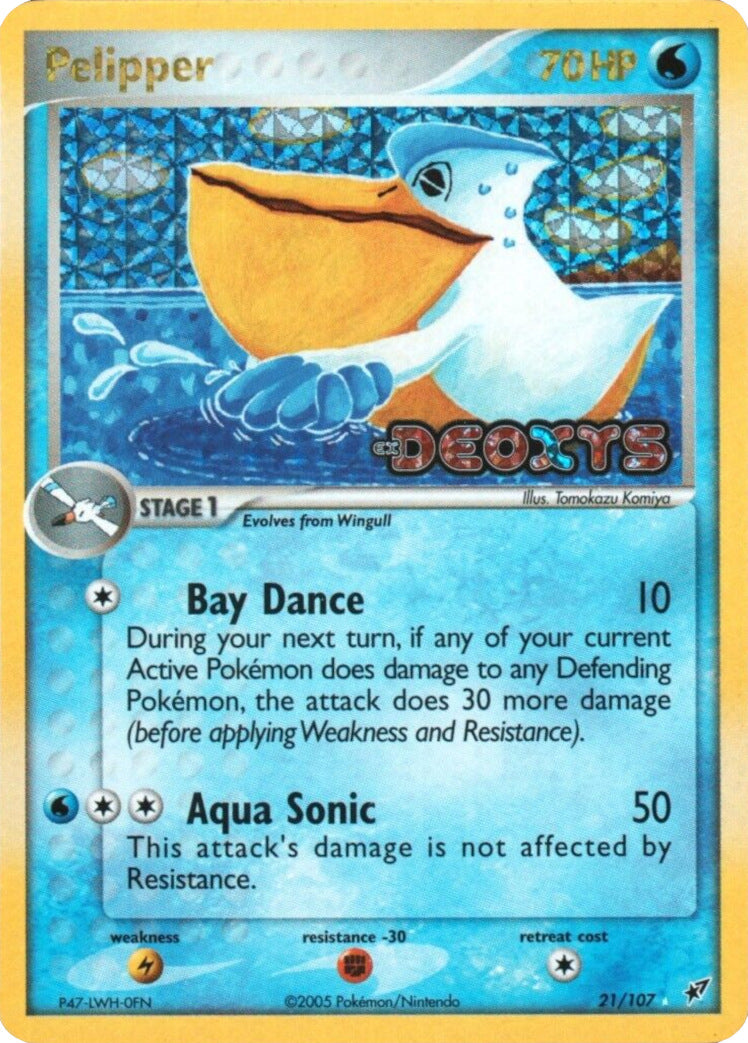 Pelipper (21/107) (Stamped) [EX: Deoxys] | Good Games Adelaide SA