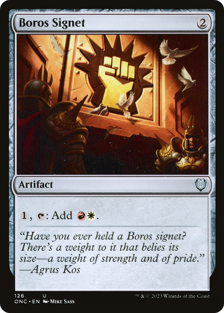Boros Signet [Phyrexia: All Will Be One Commander] | Good Games Adelaide SA