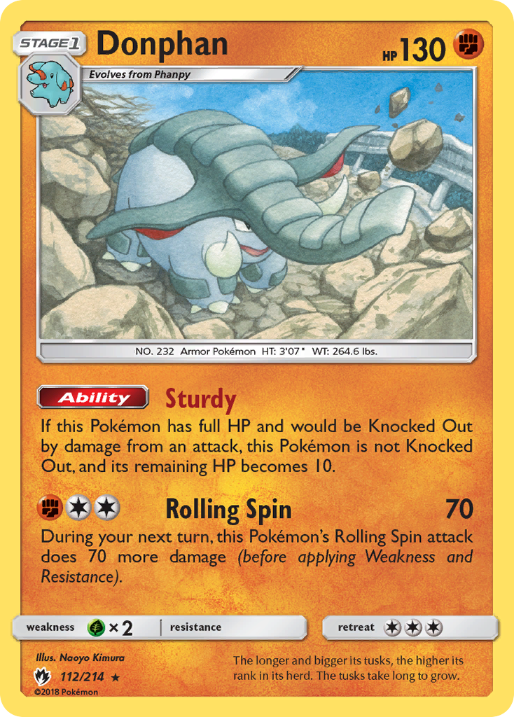 Donphan (112/214) [Sun & Moon: Lost Thunder] | Good Games Adelaide SA