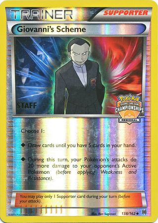 Giovanni's Scheme (138/162) (Championship Promo Staff) [XY: BREAKthrough] | Good Games Adelaide SA