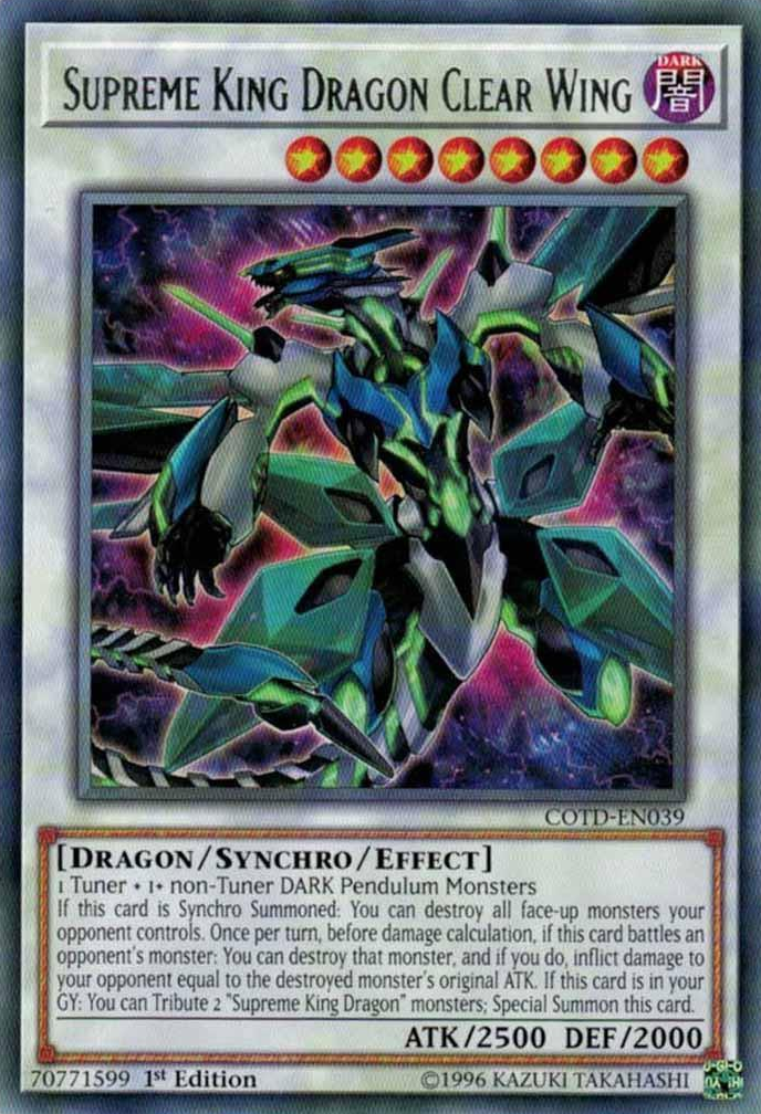 Supreme King Dragon Clear Wing [COTD-EN039] Rare | Good Games Adelaide SA