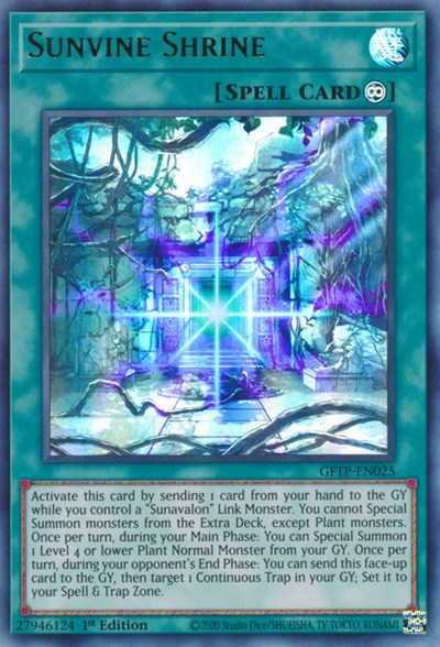 Sunvine Shrine [GFTP-EN025] Ultra rare | Good Games Adelaide SA