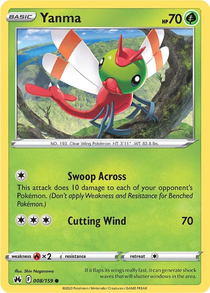Yanma (008/159) [Sword & Shield: Crown Zenith] | Good Games Adelaide SA