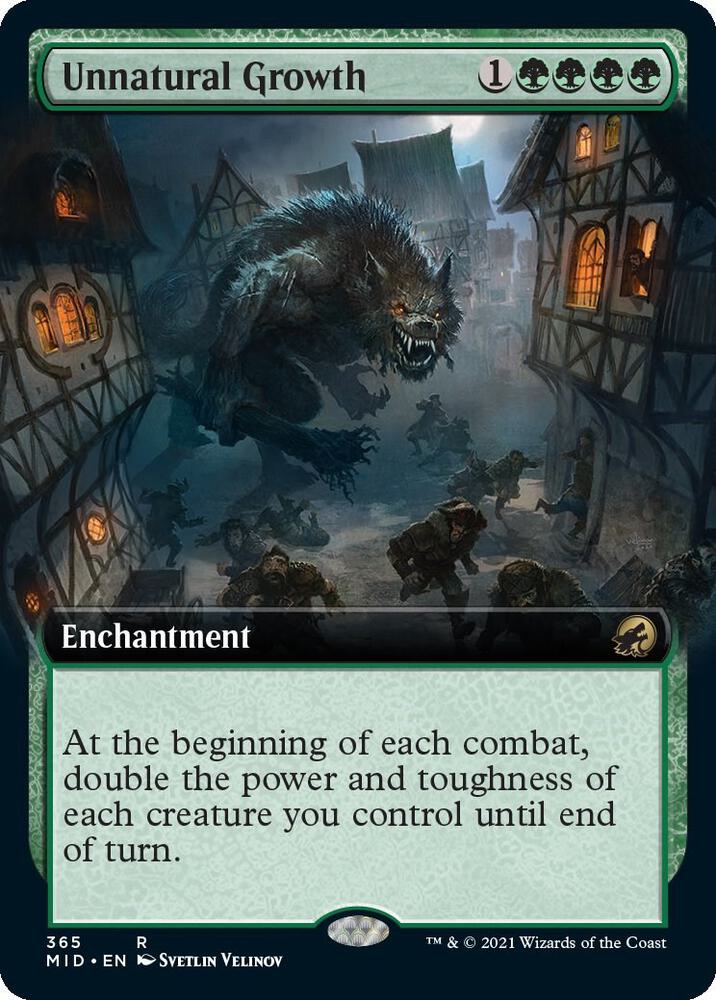 Unnatural Growth Extended Art 365 (Innistrad: Midnight Hunt)  - Foil | Good Games Adelaide SA