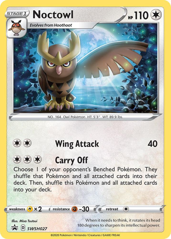 Noctowl SWSH027 (SWSH: Sword & Shield Promo Cards)  - Holofoil | Good Games Adelaide SA