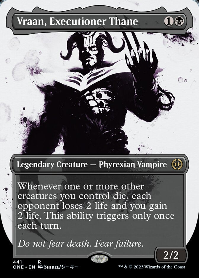 Vraan, Executioner Thane (Borderless Ichor Step-and-Compleat Foil) [Phyrexia: All Will Be One] | Good Games Adelaide SA