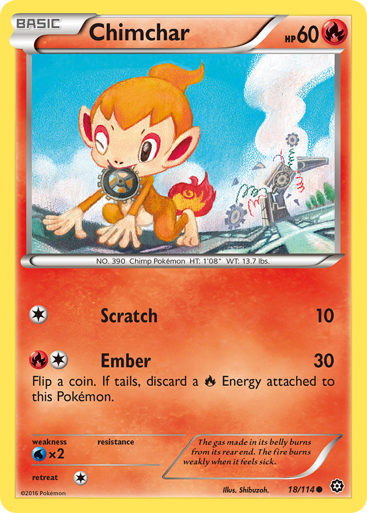 Chimchar (18/114) [XY: Steam Siege] | Good Games Adelaide SA