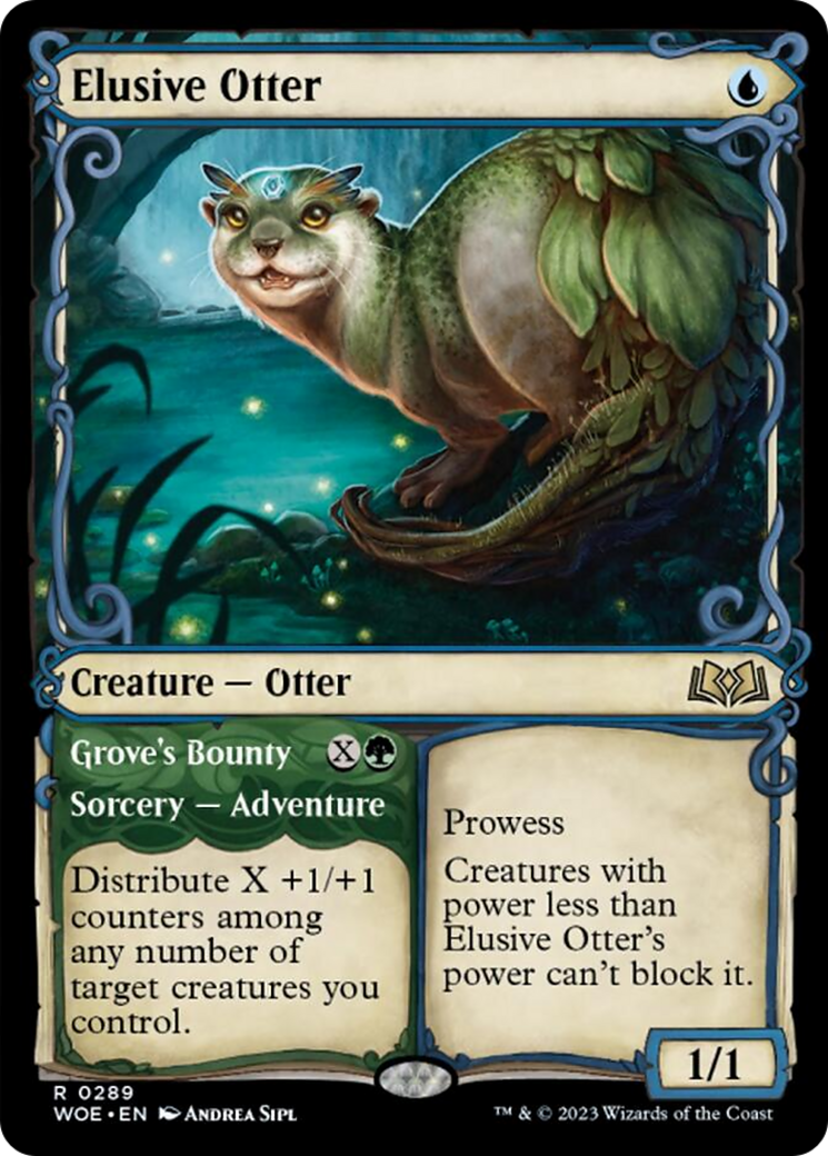 Elusive Otter // Grove's Bounty (Showcase) [Wilds of Eldraine] | Good Games Adelaide SA