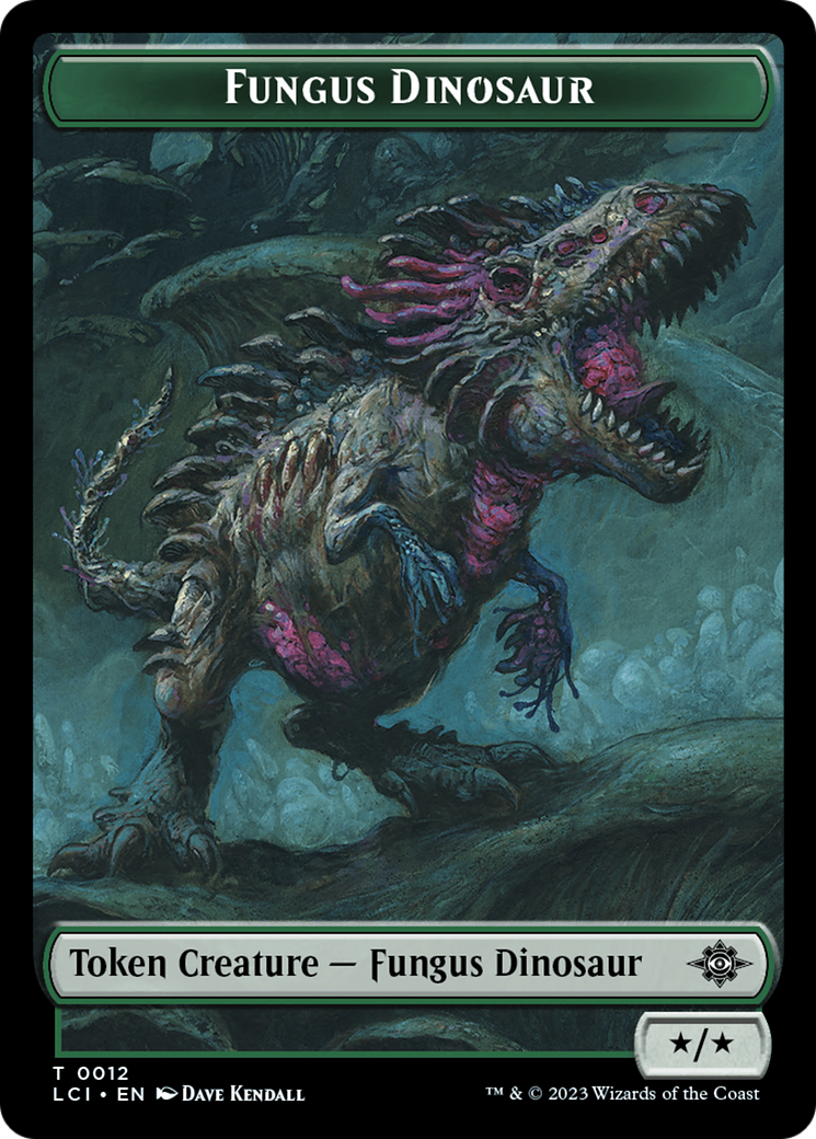Fungus Dinosaur // Vampire Demon Double-Sided Token [The Lost Caverns of Ixalan Tokens] | Good Games Adelaide SA