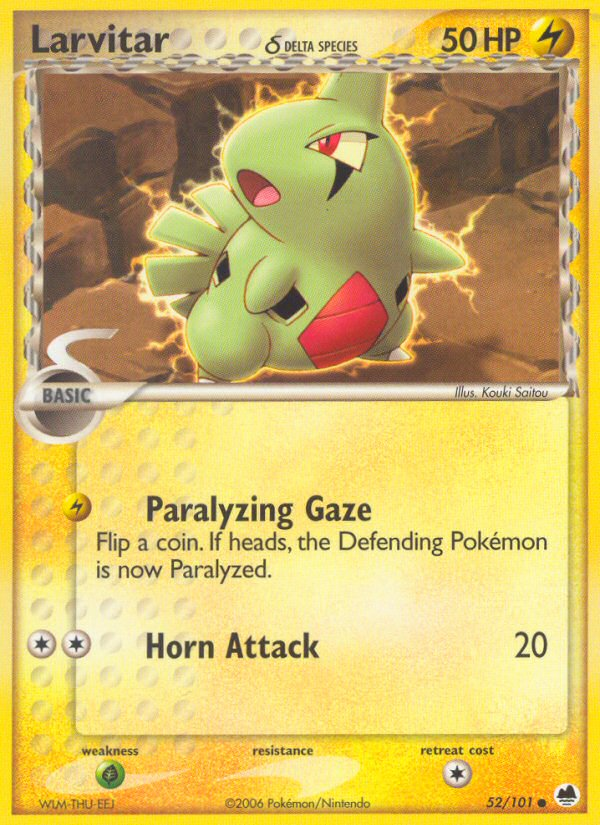 Larvitar (52/101) (Delta Species) [EX: Dragon Frontiers] | Good Games Adelaide SA