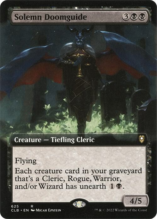 Solemn Doomguide Extended Art 625 (Commander Legends: Battle for Baldur's Gate)  | Good Games Adelaide SA