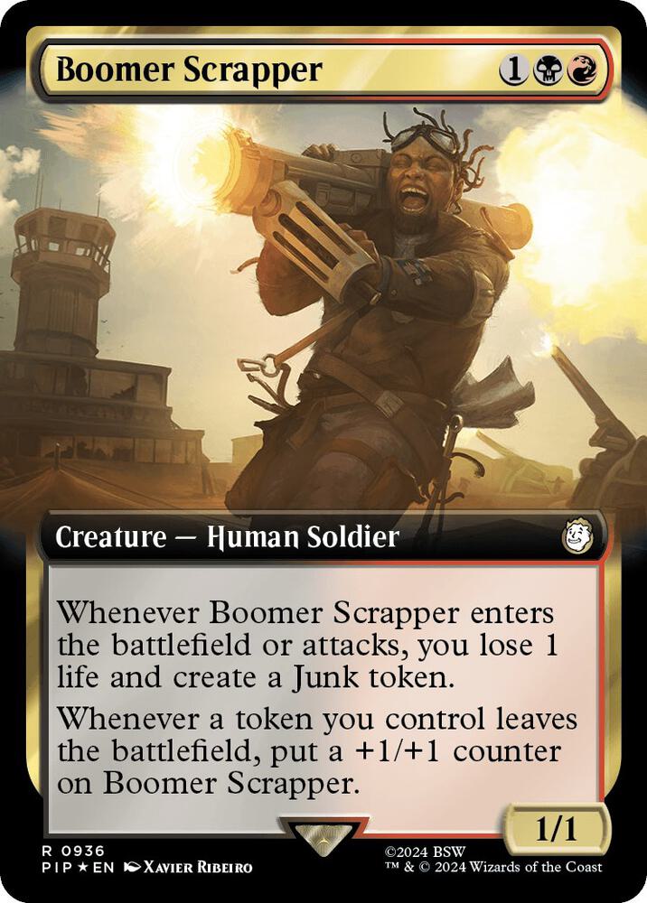 Boomer Scrapper Extended Art Surge Foil 936 (Universes Beyond: Fallout)  - Foil | Good Games Adelaide SA